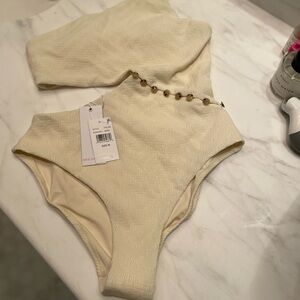 Brand NWT ivory Red Carter Swim Suit